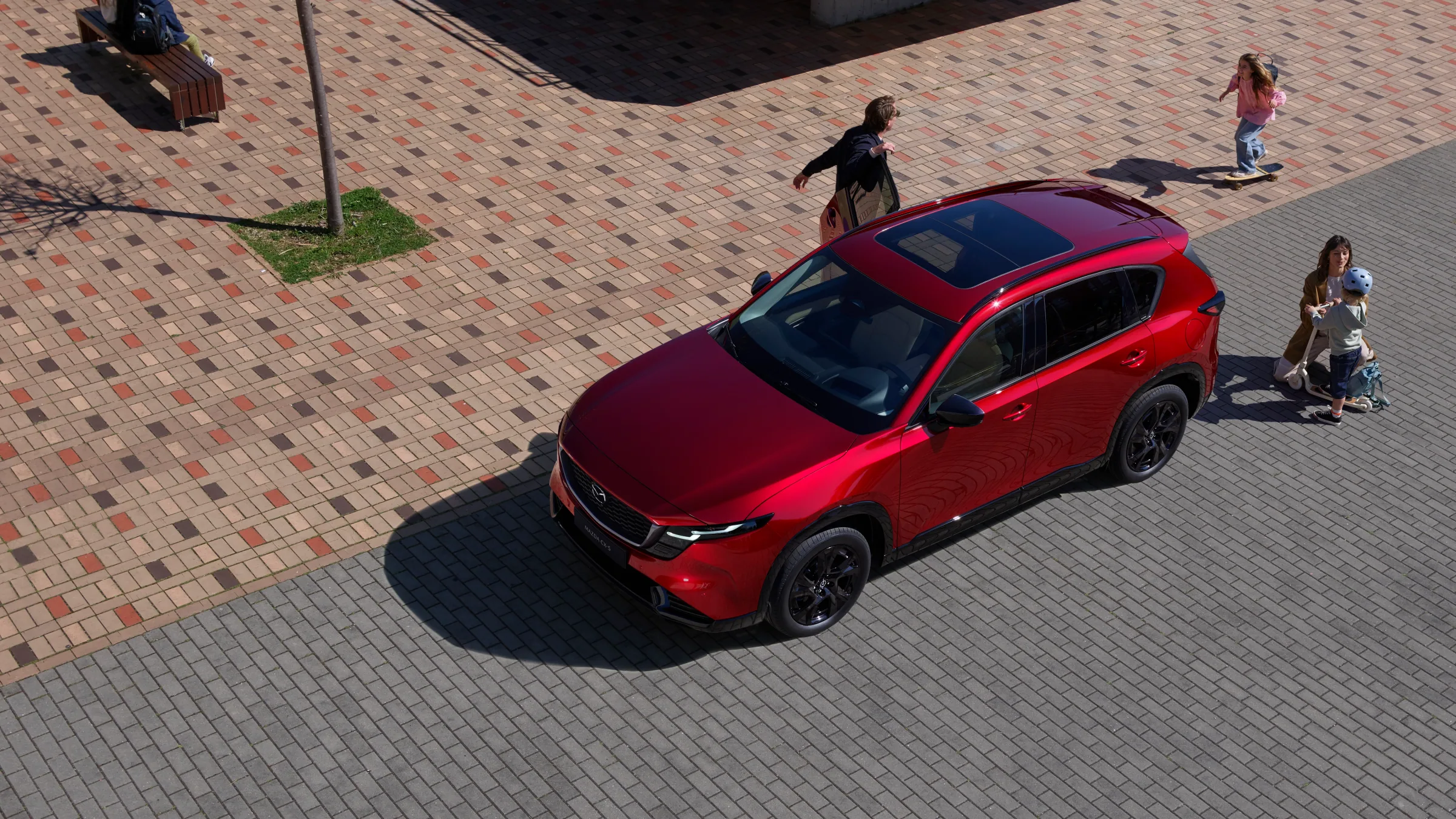 Mazda CX-5 exterior with panoramic sunroof